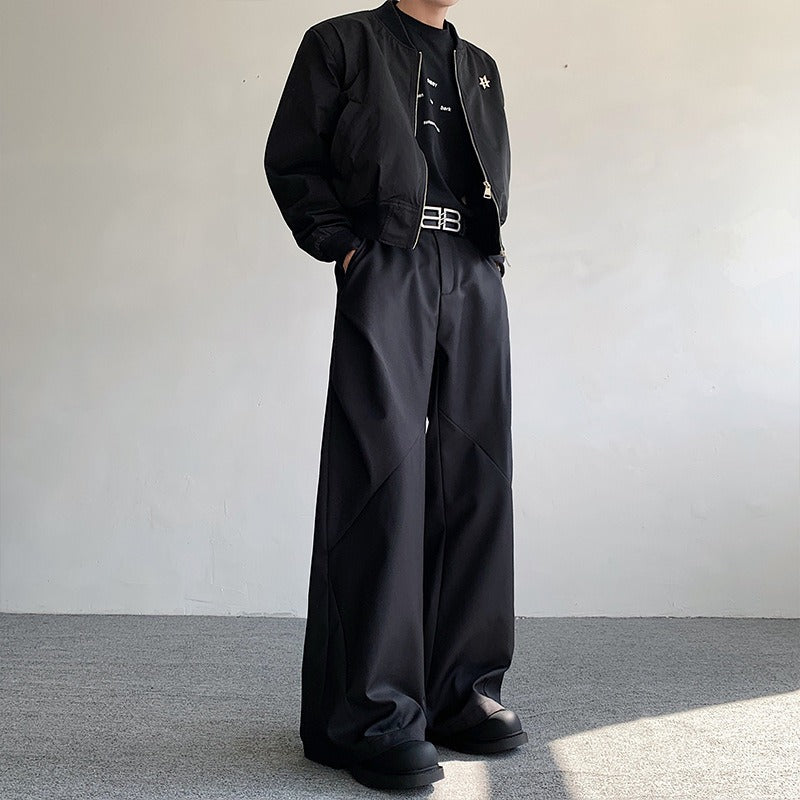 Split Pleated Diamond Shaped TrouserS - INTOHYPEZONE