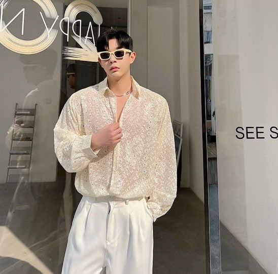 Turn-down Collar Broadcloth Men - IHZ Summer