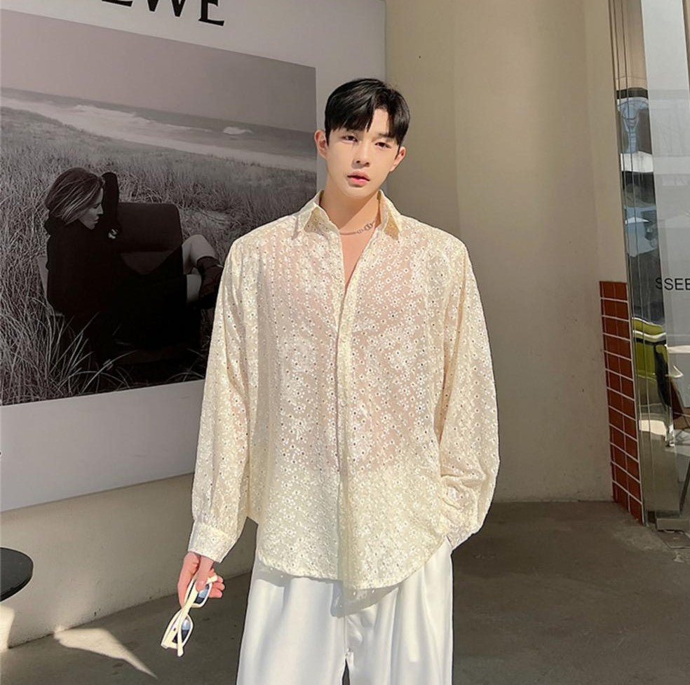 Turn-down Collar Broadcloth Men - IHZ Summer