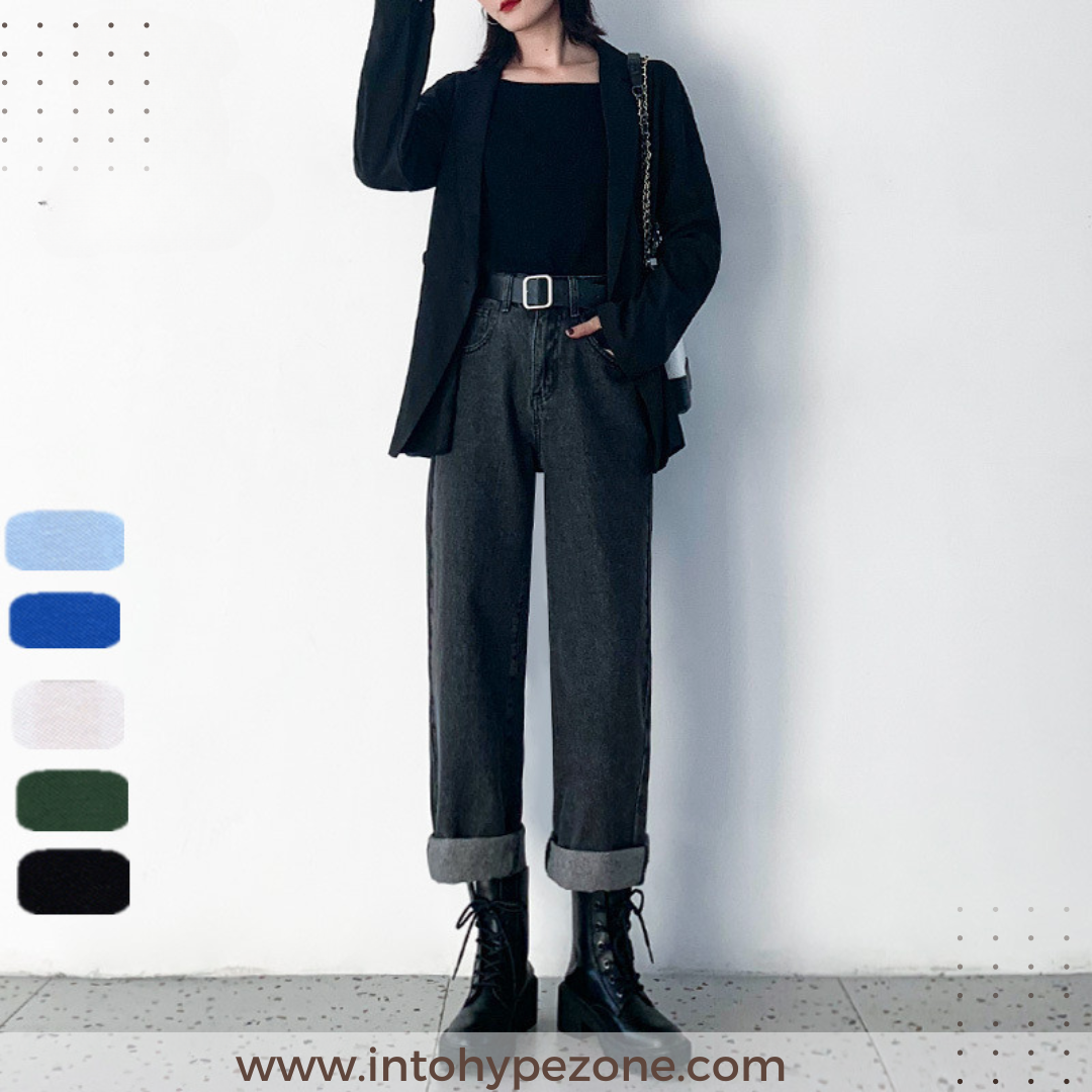 Wide Cowboy Pants for Women - High Waisted Jeans