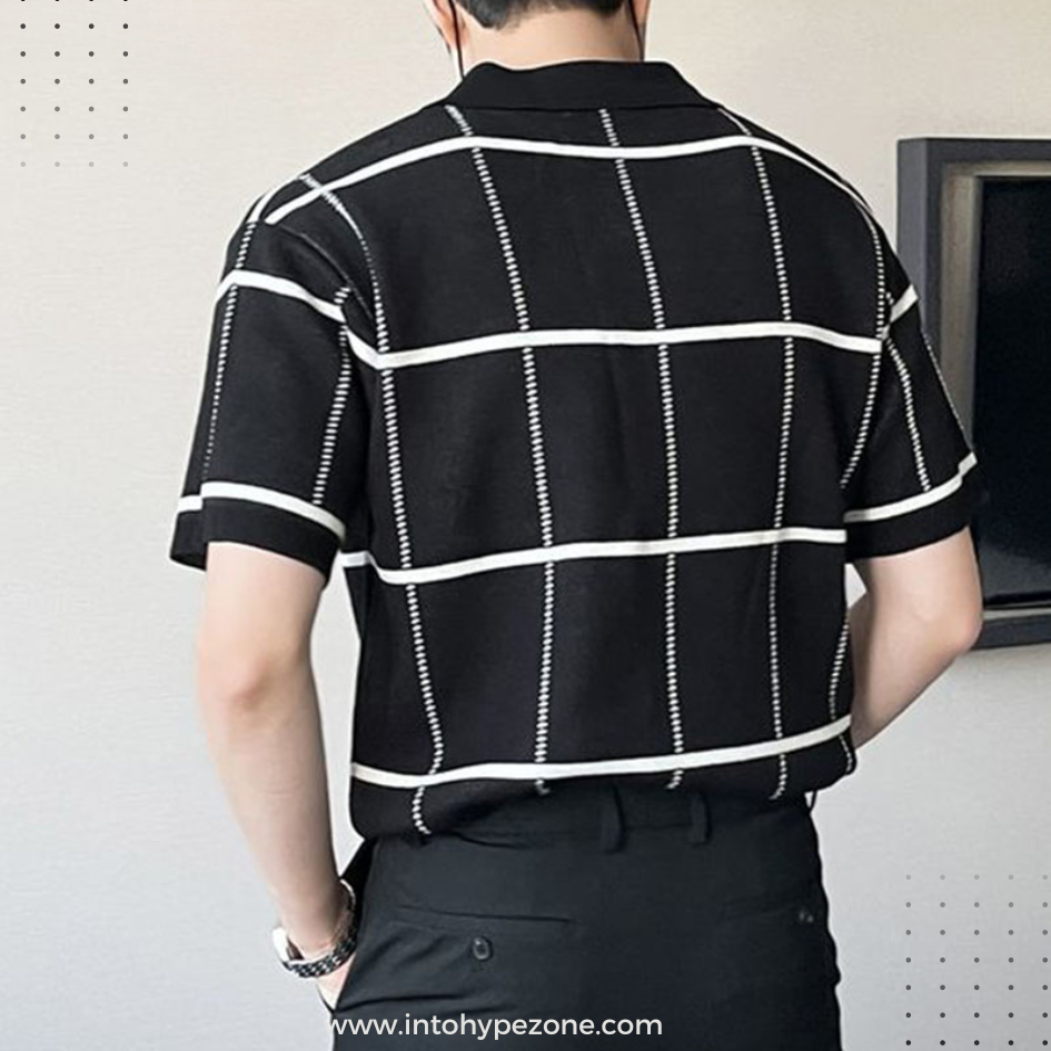 Plaid Casual Short Sleeve Shirt - Intohypezone Turn down collar
