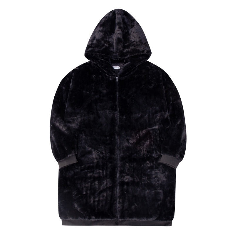 Cotton Hooded Woolen Long Coat - INTOHYPEZONE