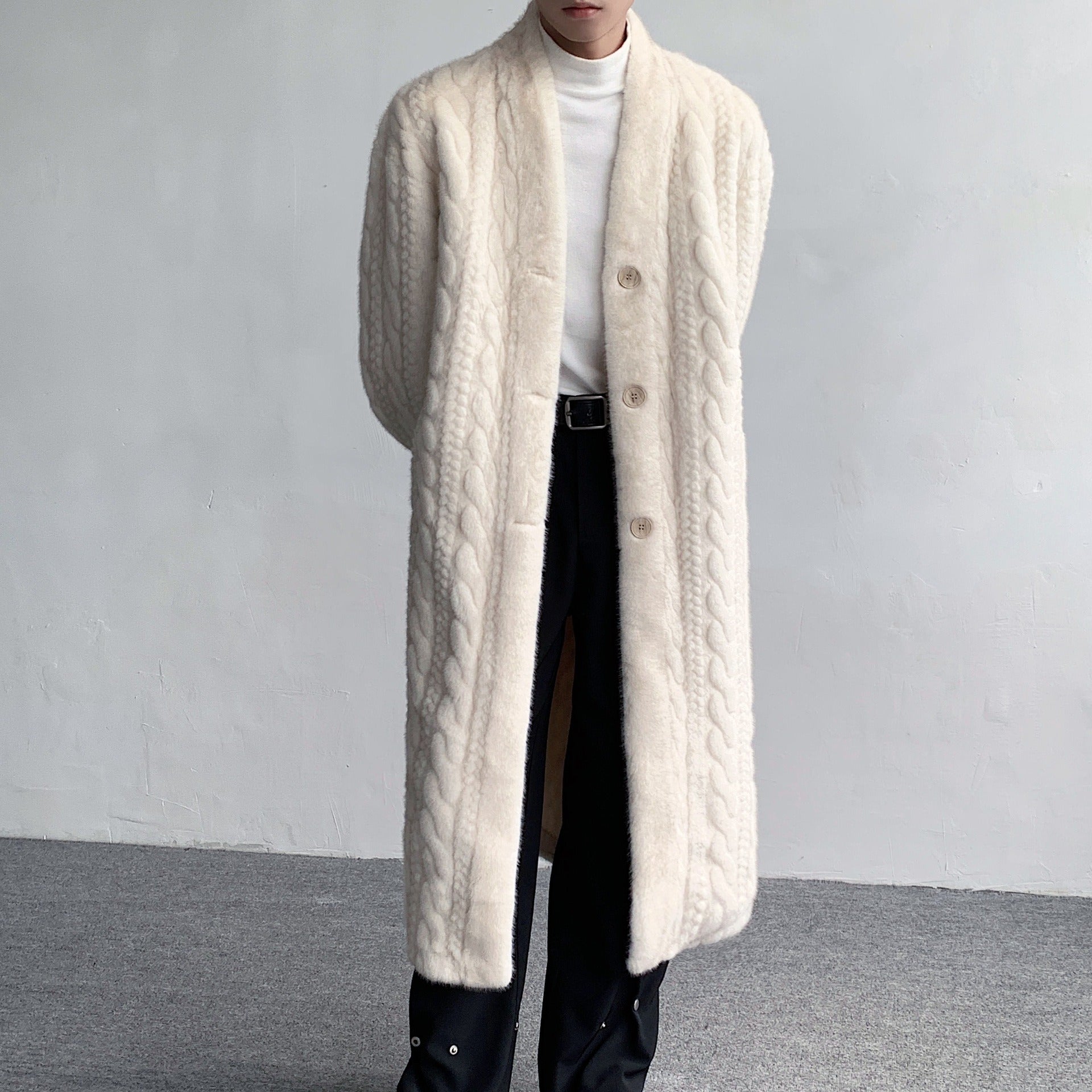 Mink Suede Long Fur Coat - INTOHYPEZONE