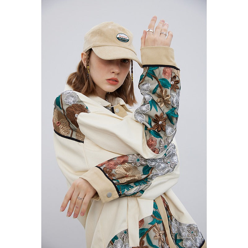 Single Breasted Floral Loose Jacket - INTOHYPEZONE