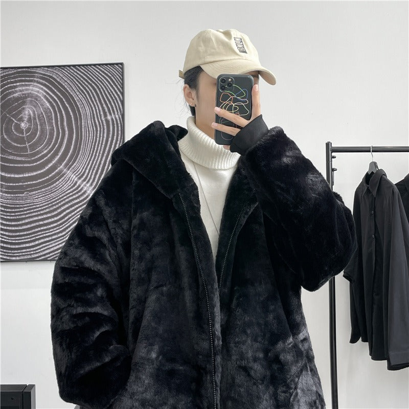 Cotton Hooded Woolen Long Coat - INTOHYPEZONE