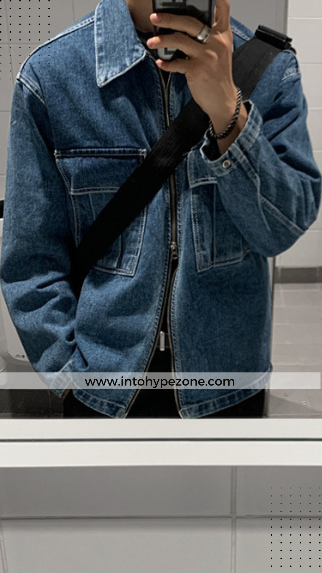 WASHED ZIPPED DENIM JACKET