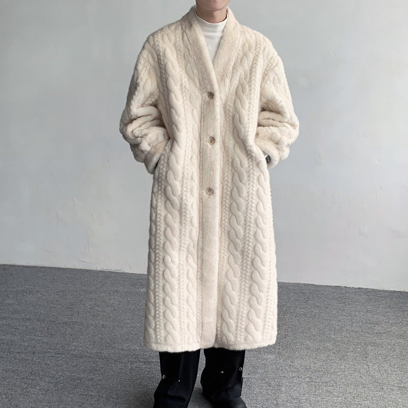 Mink Suede Long Fur Coat - INTOHYPEZONE