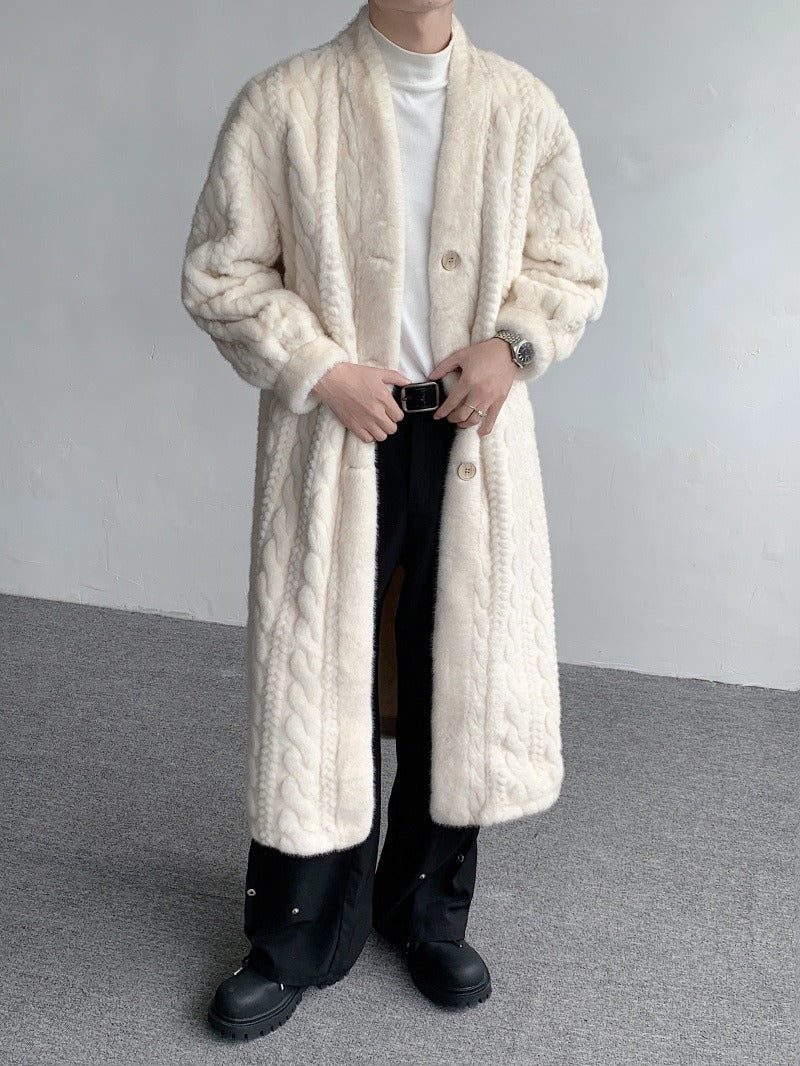 Mink Suede Long Fur Coat - INTOHYPEZONE