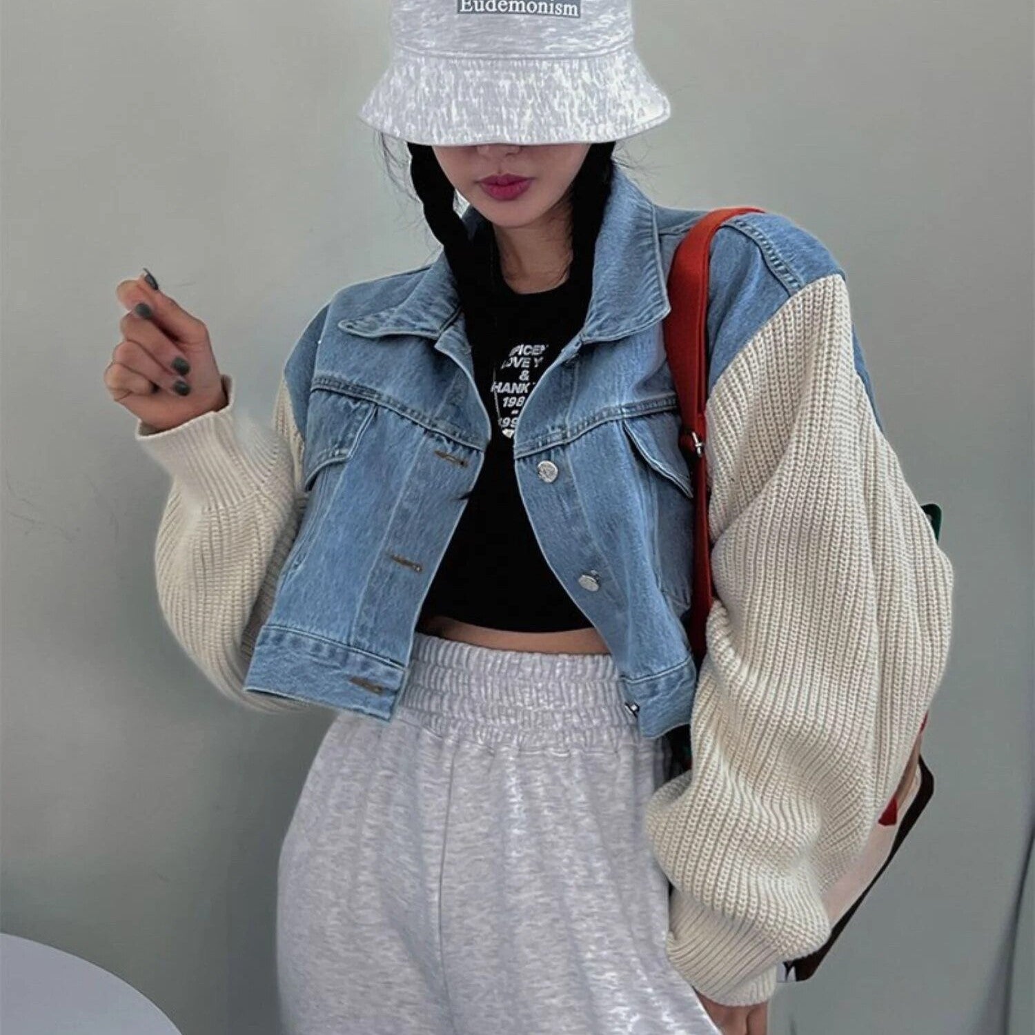 Blue Patchwork Denim Jacket - INTOHYPEZONE