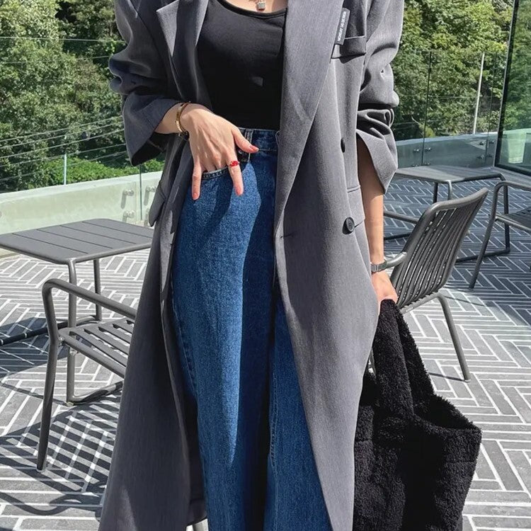 Dark Blue High Waisted Soft Denim Jeans- INTOHYPEZONE