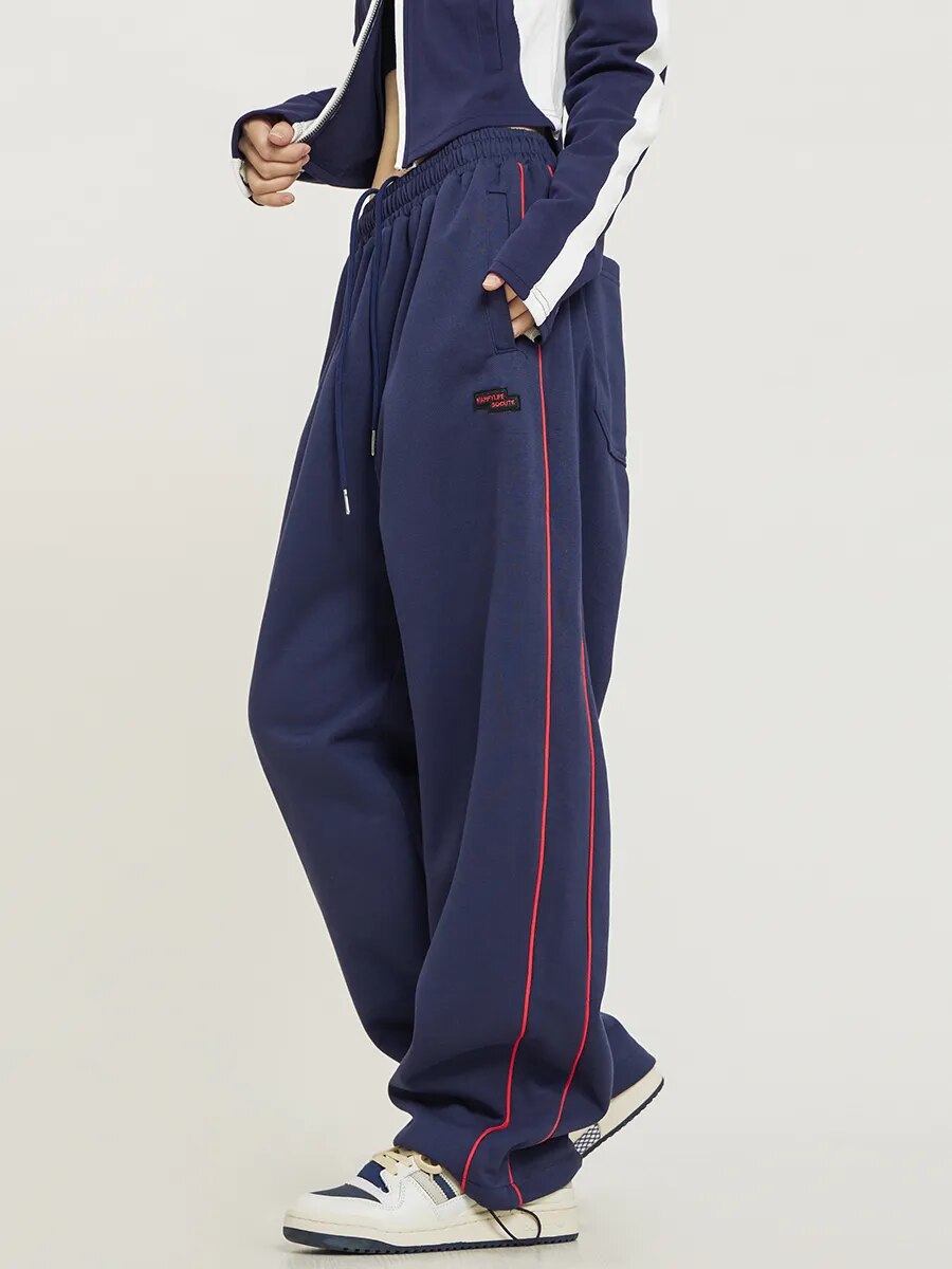Elastic Waist Solid Color High Waist Sweatpants - INTOHYPEZONE
