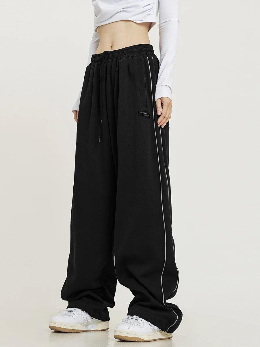 Elastic Waist Solid Color High Waist Sweatpants - INTOHYPEZONE