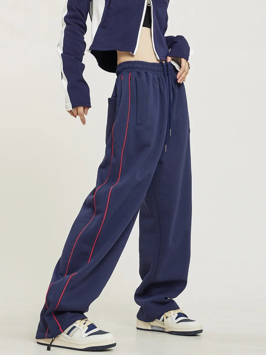 Elastic Waist Solid Color High Waist Sweatpants - INTOHYPEZONE