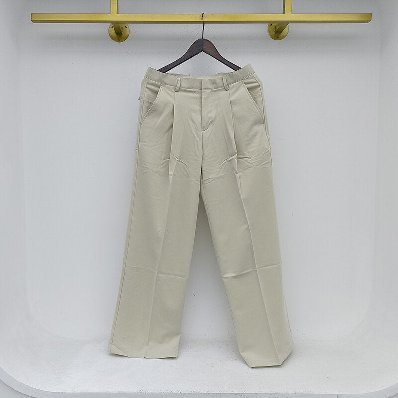 Straight Loose High-Rise Casual Pants - INTOHYPEZONE