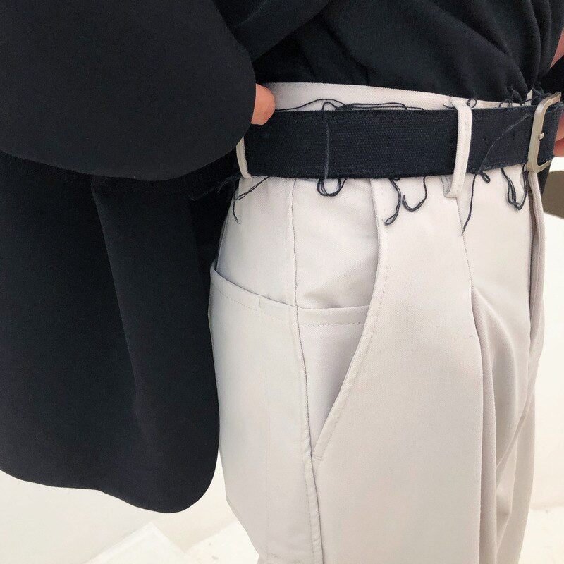 Straight Loose High-Rise Casual Pants - INTOHYPEZONE