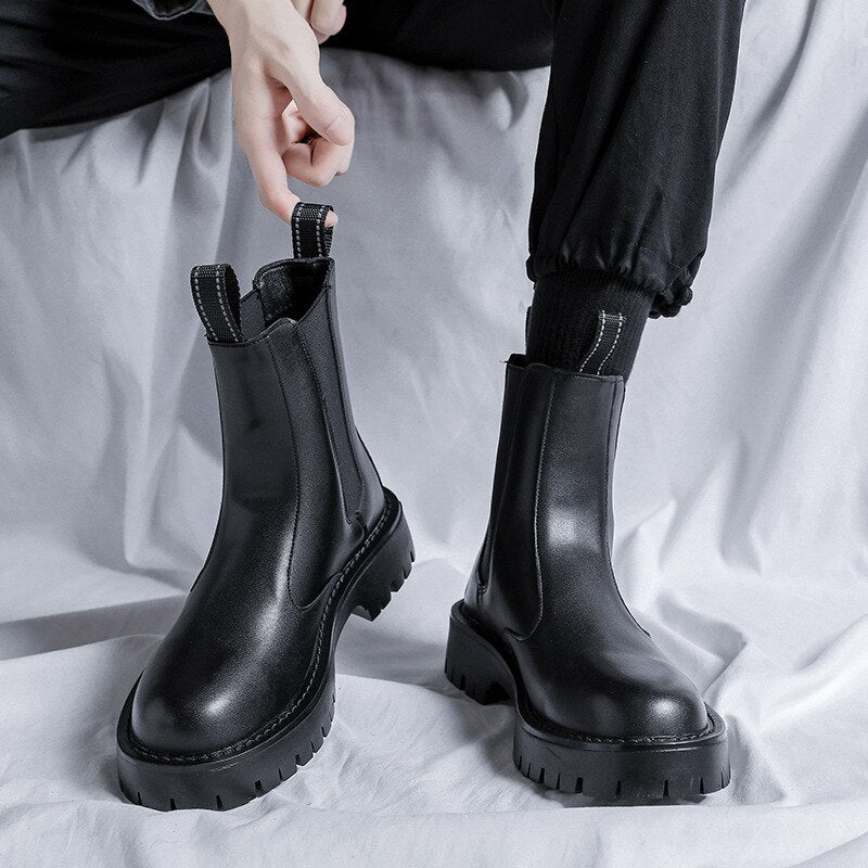Leather Chelsea Boots - INTOHYPEZONE MEN