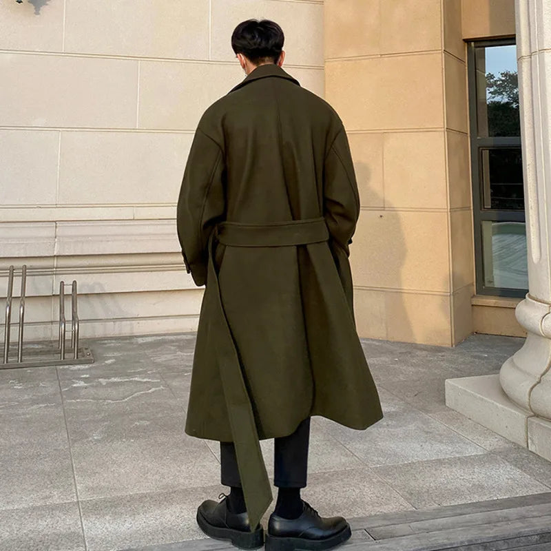 Belted Knee-length Coat - INTOHYPEZONE