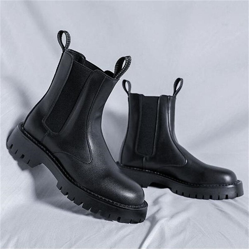 Leather Chelsea Boots - INTOHYPEZONE MEN