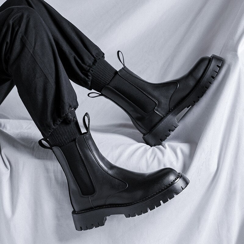 Leather Chelsea Boots - INTOHYPEZONE MEN