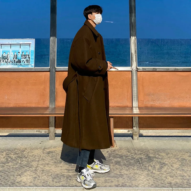 Belted Knee-length Coat - INTOHYPEZONE