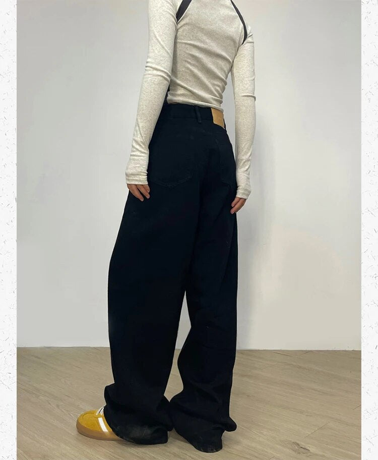 High Waist Oversized Jeans- INTOHYPEZONE