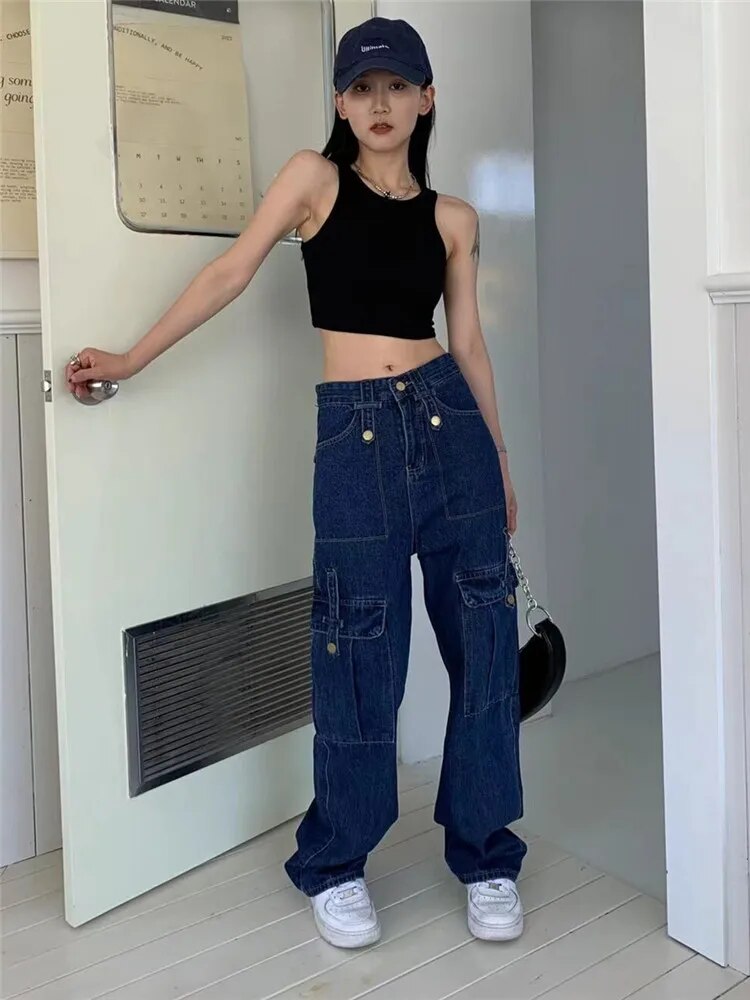 High Waist Six Pocket Cargo Pant - INTOHYPEZONE