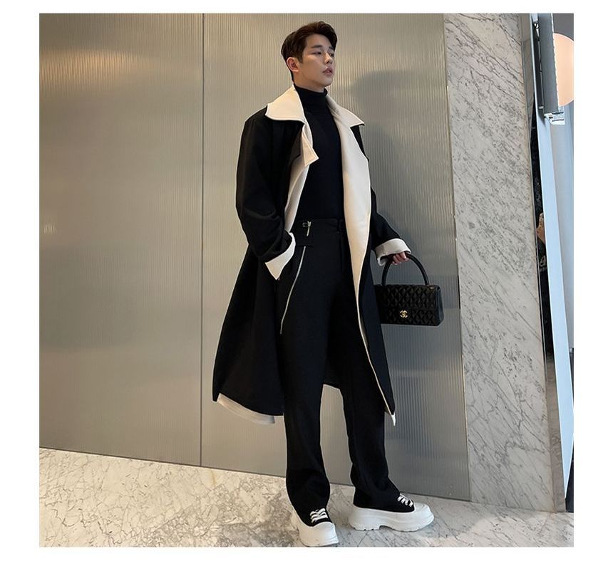 Collared Mock Midi Single Breasted Coat - INTOHYPEZONE