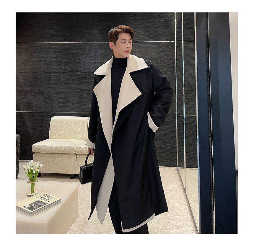 Collared Mock Midi Single Breasted Coat - INTOHYPEZONE