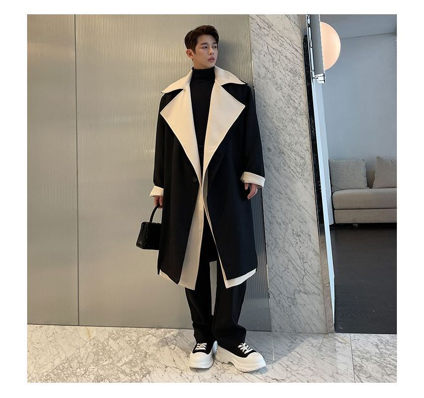 Collared Mock Midi Single Breasted Coat - INTOHYPEZONE