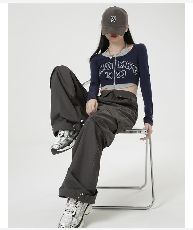 Solid Color Loose Retro Pockets Cargo Pants - INTOHYPEZONE
