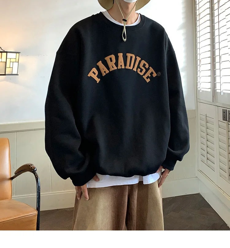 Letter Graphic Pullover Sweatshirt - INTOHYPEZONE