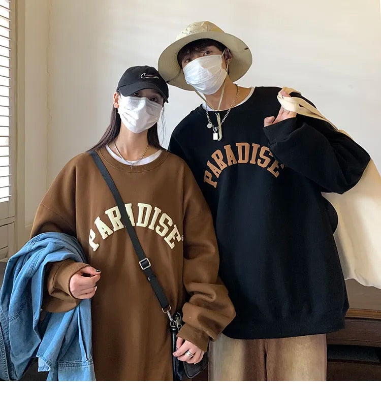 Letter Graphic Pullover Sweatshirt - INTOHYPEZONE