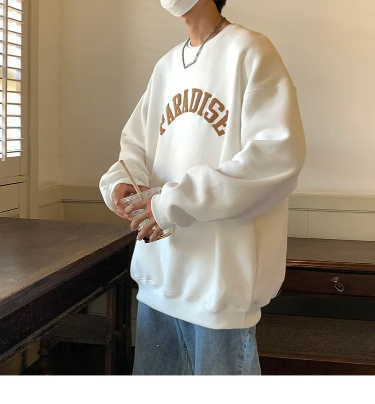 Letter Graphic Pullover Sweatshirt - INTOHYPEZONE