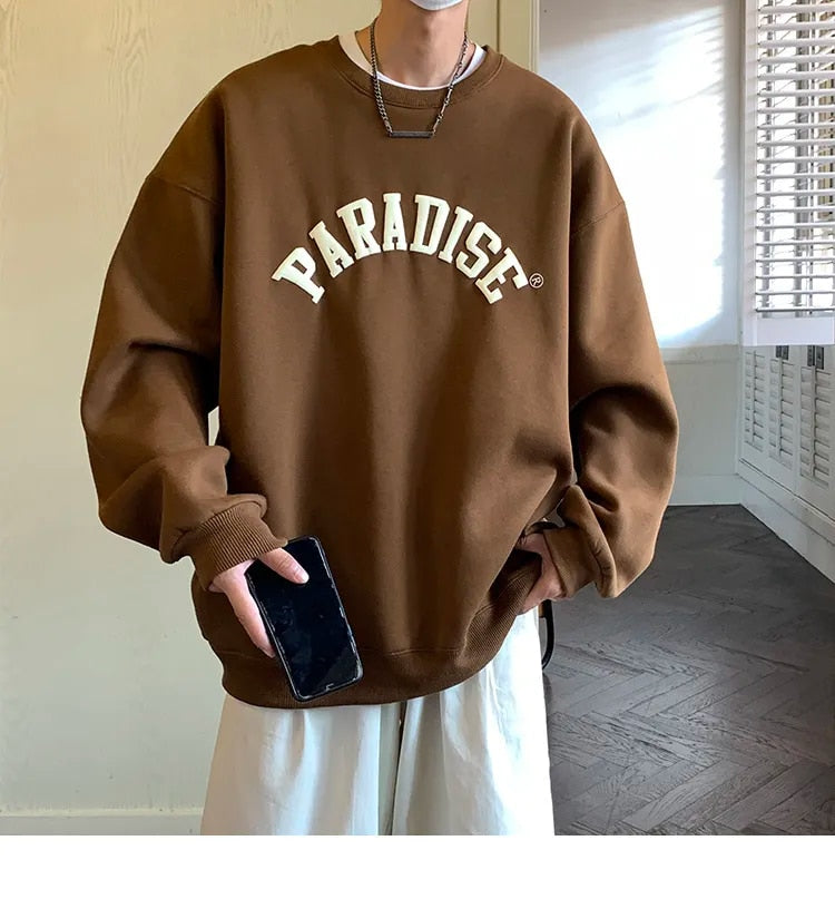 Letter Graphic Pullover Sweatshirt - INTOHYPEZONE