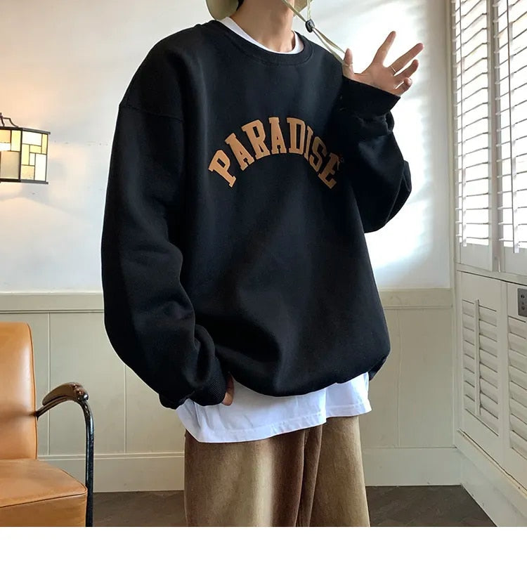 Letter Graphic Pullover Sweatshirt - INTOHYPEZONE