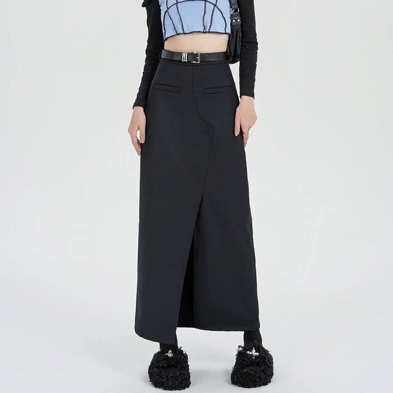 Mid Long Suits Skirts - INTOHYPEZONE