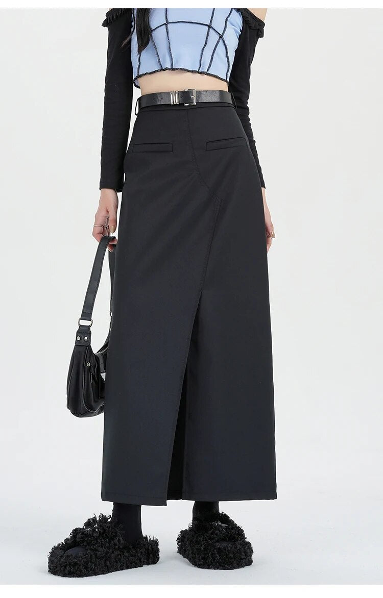 Mid Long Suits Skirts - INTOHYPEZONE