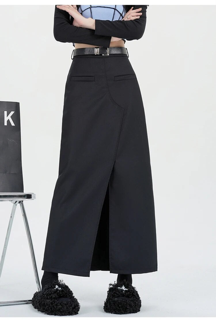 Mid Long Suits Skirts - INTOHYPEZONE