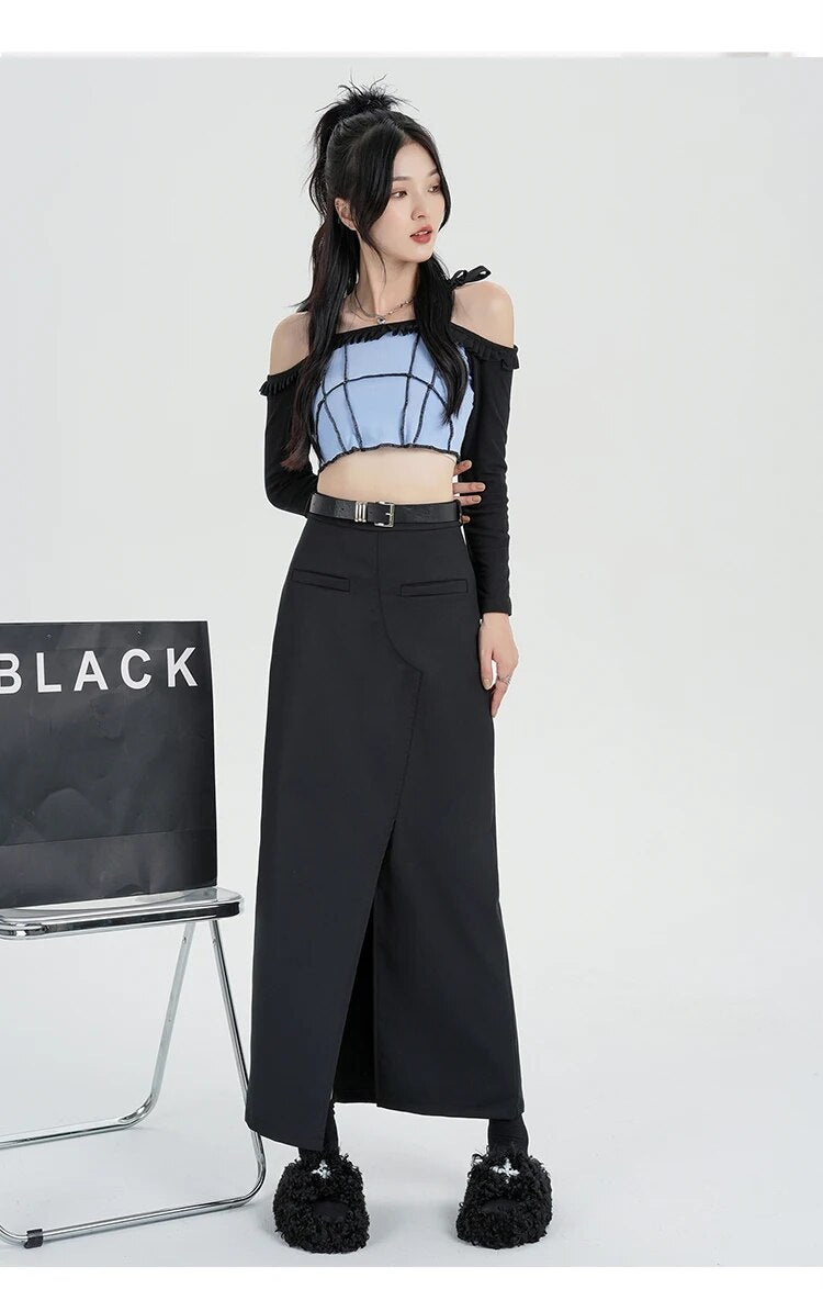 Mid Long Suits Skirts - INTOHYPEZONE