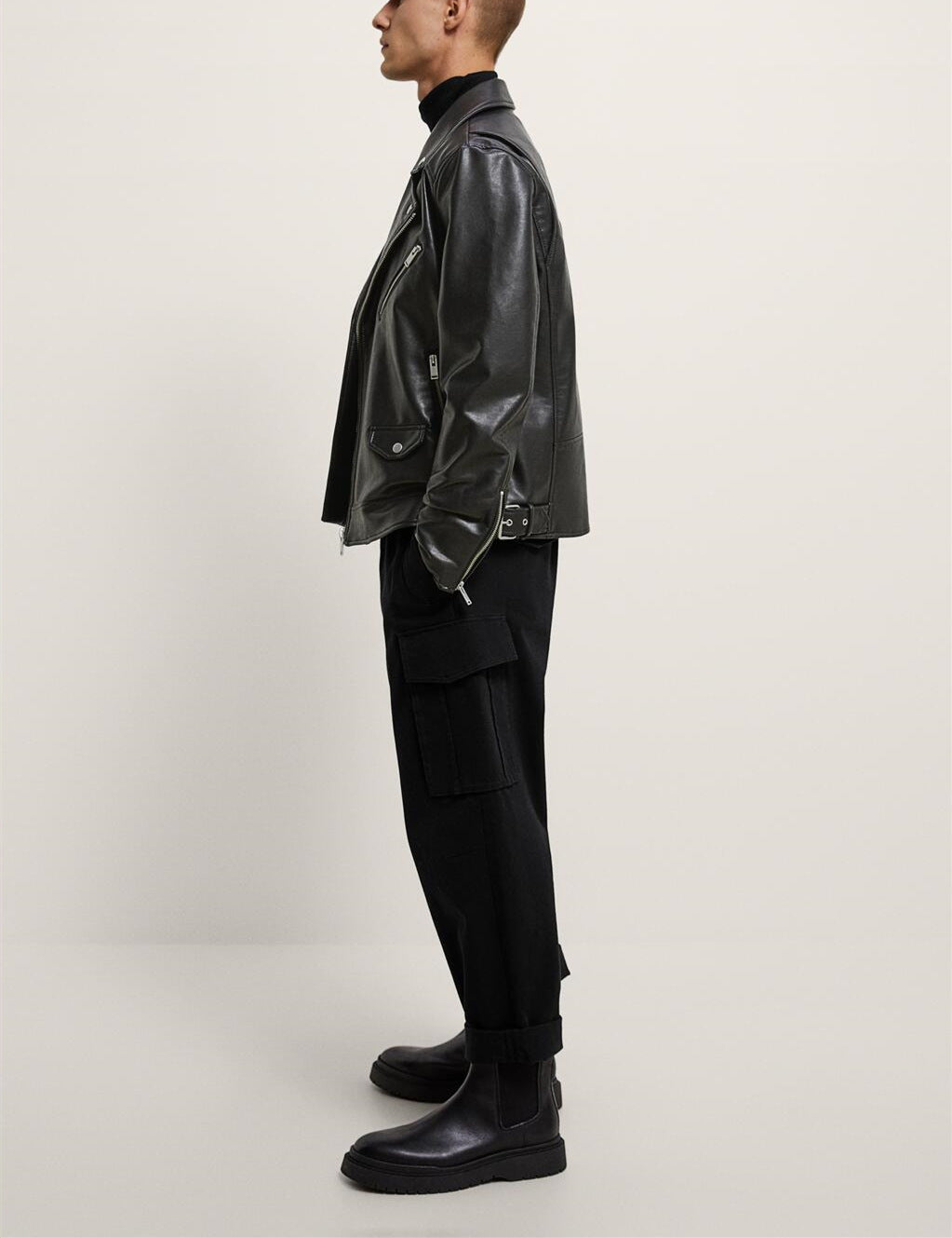 PU Darkwear Zipper Leather Jacket - INTOHYPEZONE