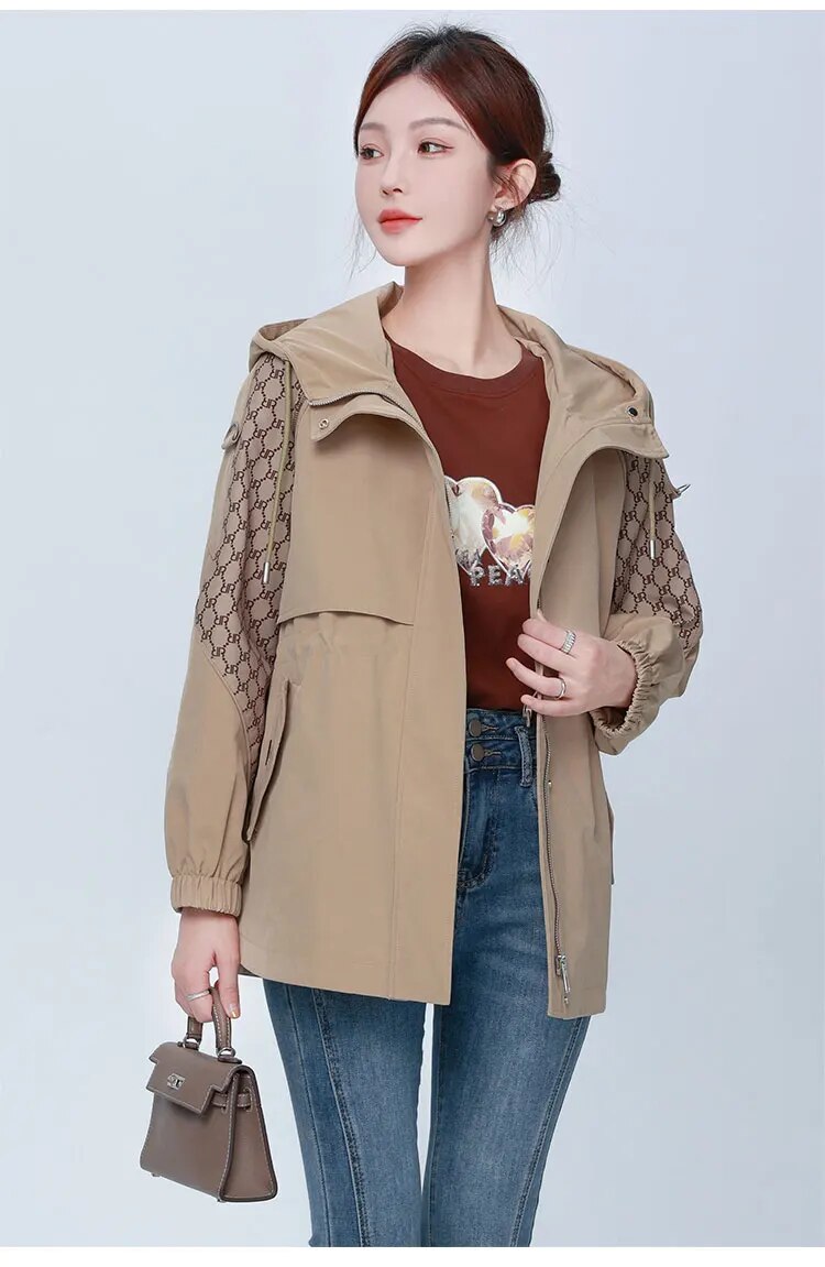 Patchwork Single Breasted Trench Coat - INTOHYPEZONE