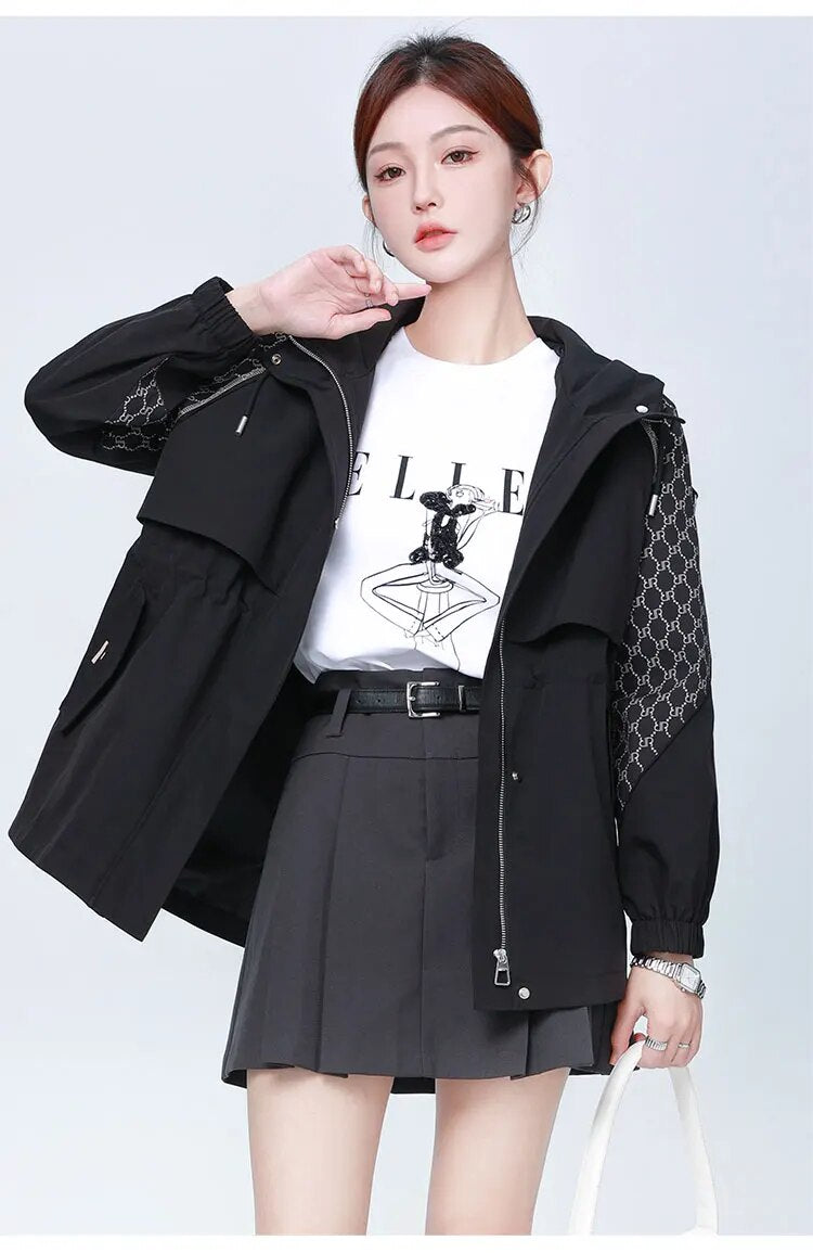 Patchwork Single Breasted Trench Coat - INTOHYPEZONE