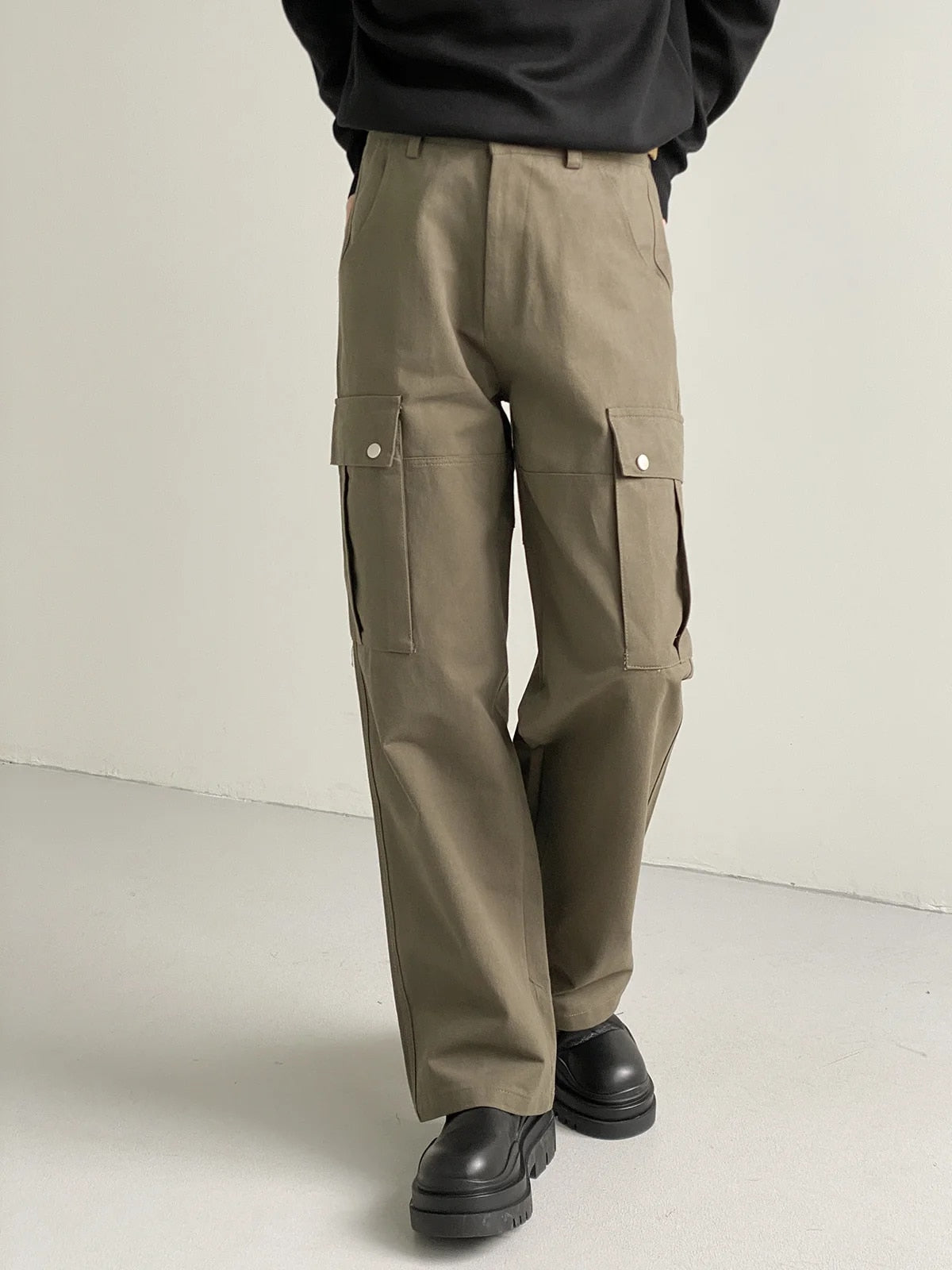 Plain Loose Fit Cargo Pants - INTOHYPEZONE