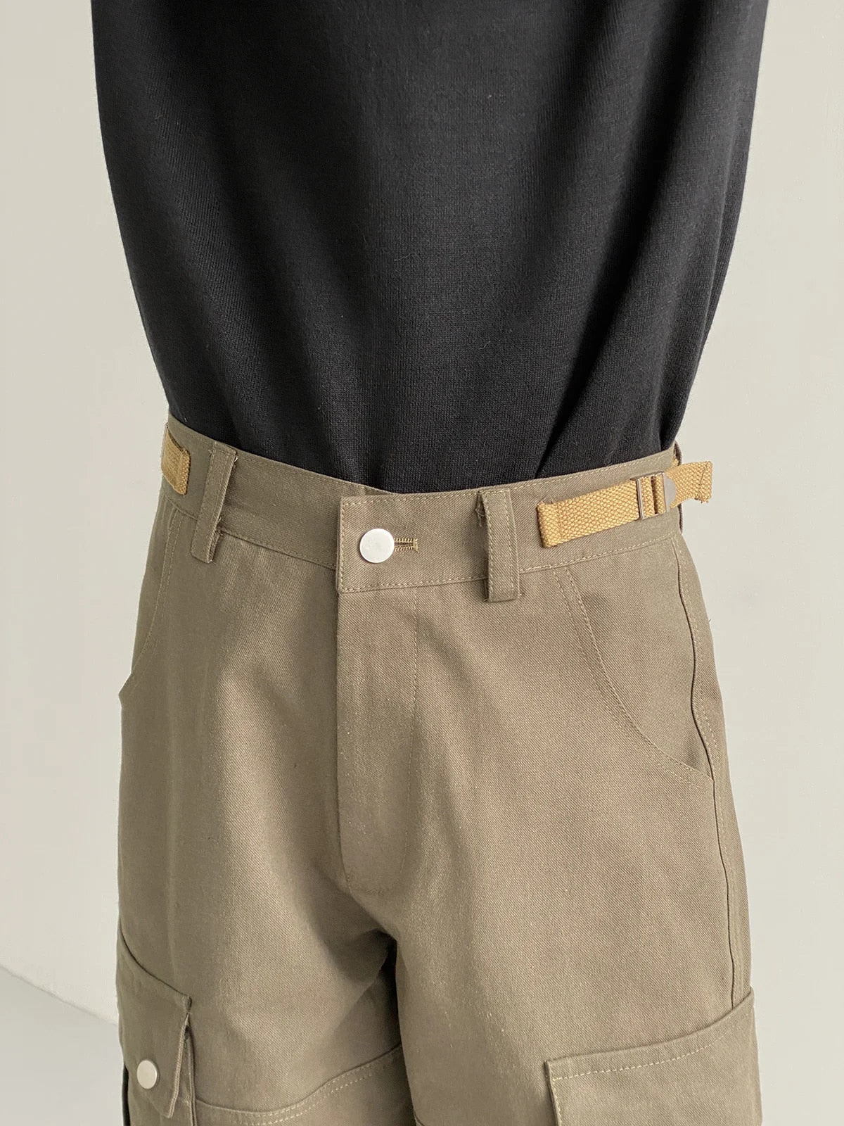 Plain Loose Fit Cargo Pants - INTOHYPEZONE