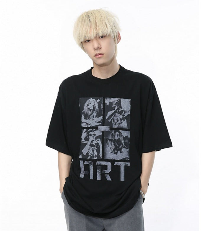 Printed Loose Short Sleeve T-shirt - INTOHYPEZONE