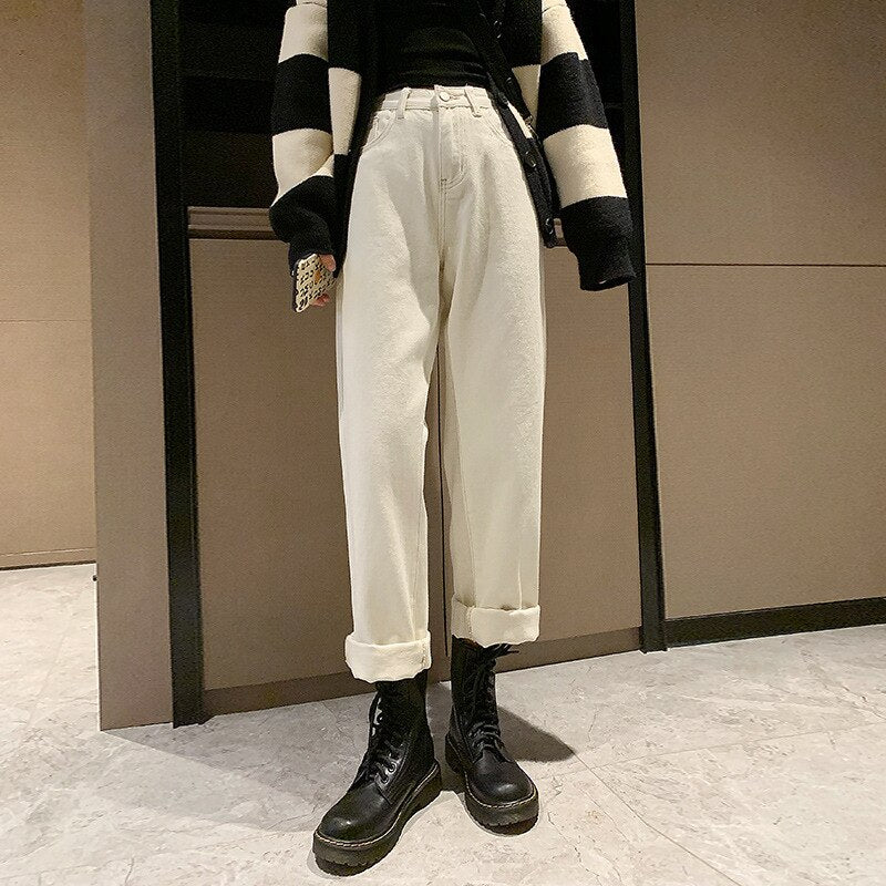 Wide Cowboy Pants for Women - High Waisted Jeans