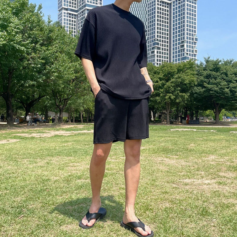 Short Sleeve T-shirt with wide Leg Pants by INTOHYPEZONE SUMMER