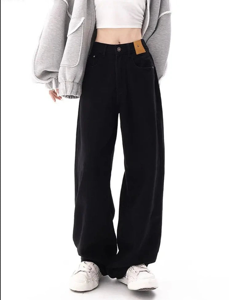 High Waist Wide Leg Denim Loose Pants - INTOHYPEZONE