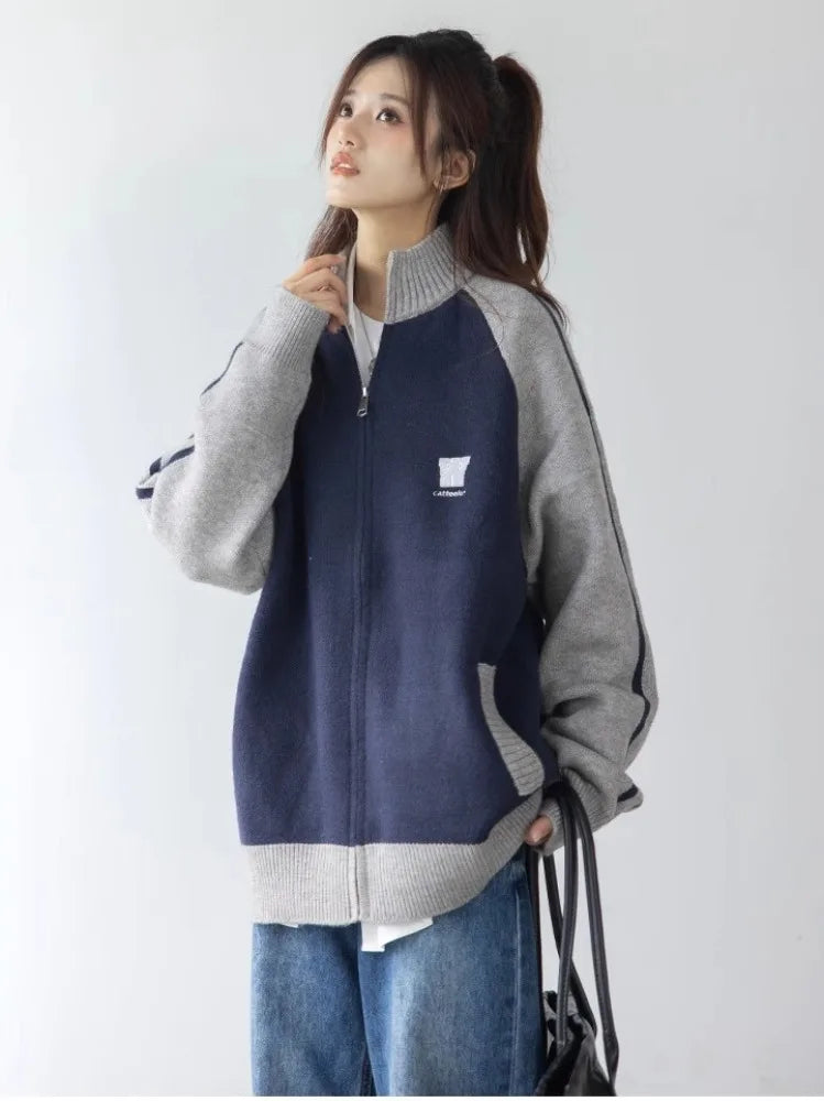 Zip Up Knitted Sweater - INTOHYPEZONE
