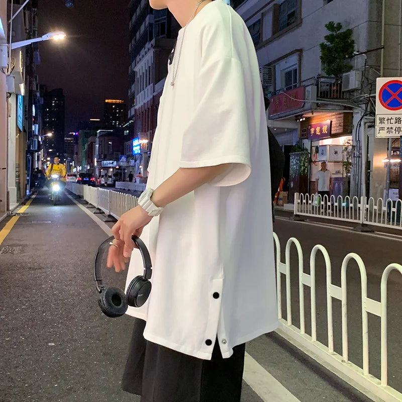 Oversized Side Slit T-shirt - INTOHYPEZONE